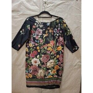 MODA SETA Italy Silk Blend Floral Dress Size M